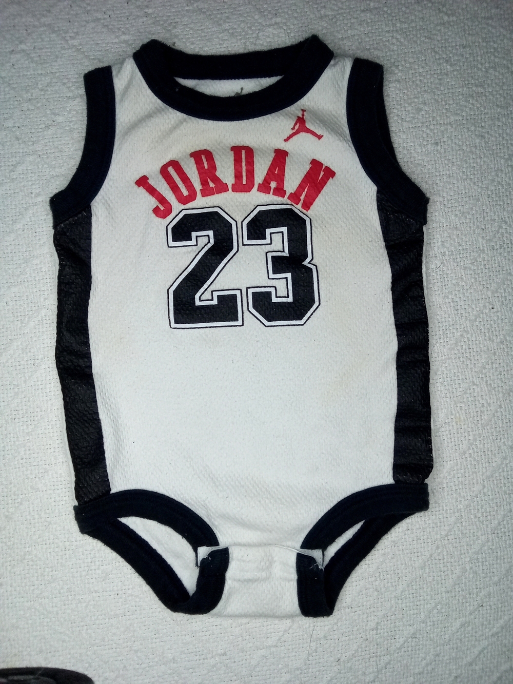 Nike Air Jordan #23 Baby One Piece Oneszie Sleeveless Jumper 0-6M Plastic Snaps